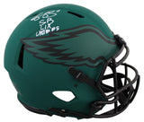 Eagles A.J. Brown "SB LIX Champs" Signed Rave F/S Speed Proline Helmet BAS W