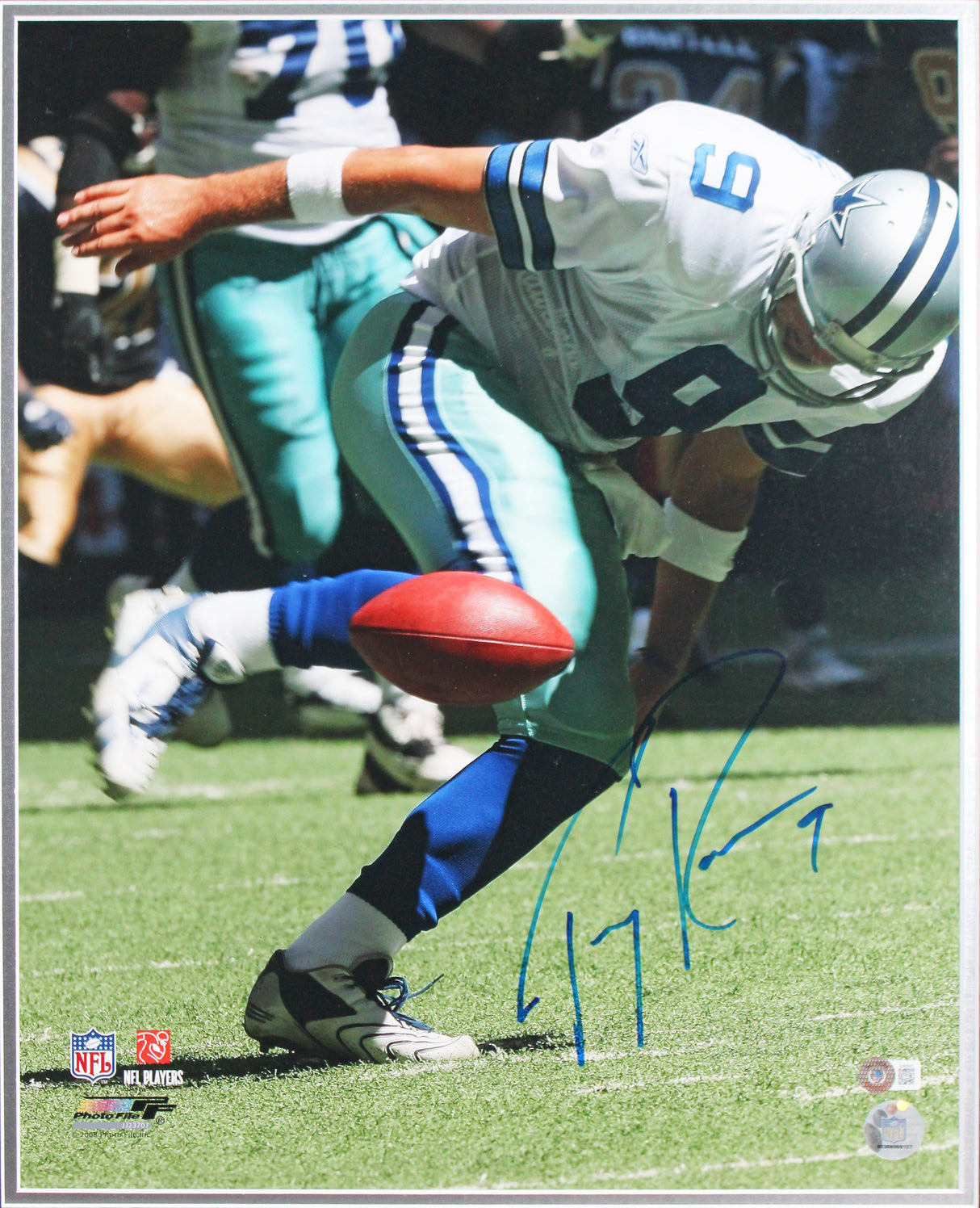 Cowboys Tony Romo Authentic Signed 16x20 Framed Photo Autographed BAS #BJ92047