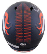 Broncos Patrick Surtain II Signed Full Size Speed Rep Helmet W/ Case BAS Witness