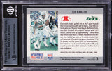Jets Joe Namath Signed 1990 Pro Set Super Bowl MVP'S #3 Card BAS Slabbed