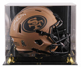 49ers Fred Warner Signed Salute To Service II F/S Speed Rep Helmet w/ Case BAS W