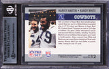 Harvey Martin & Randy White Signed 1990 Pro Set SB MVP'S #12 Card BAS Slabbed