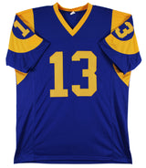 Kurt Warner Authentic Signed Blue Pro Style Jersey Autographed BAS Witnessed