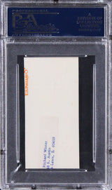 Moe Howard Signed 1.5x3.25 Cut w/ Hand Drawn Self Portrait Sketch PSA Slabbed