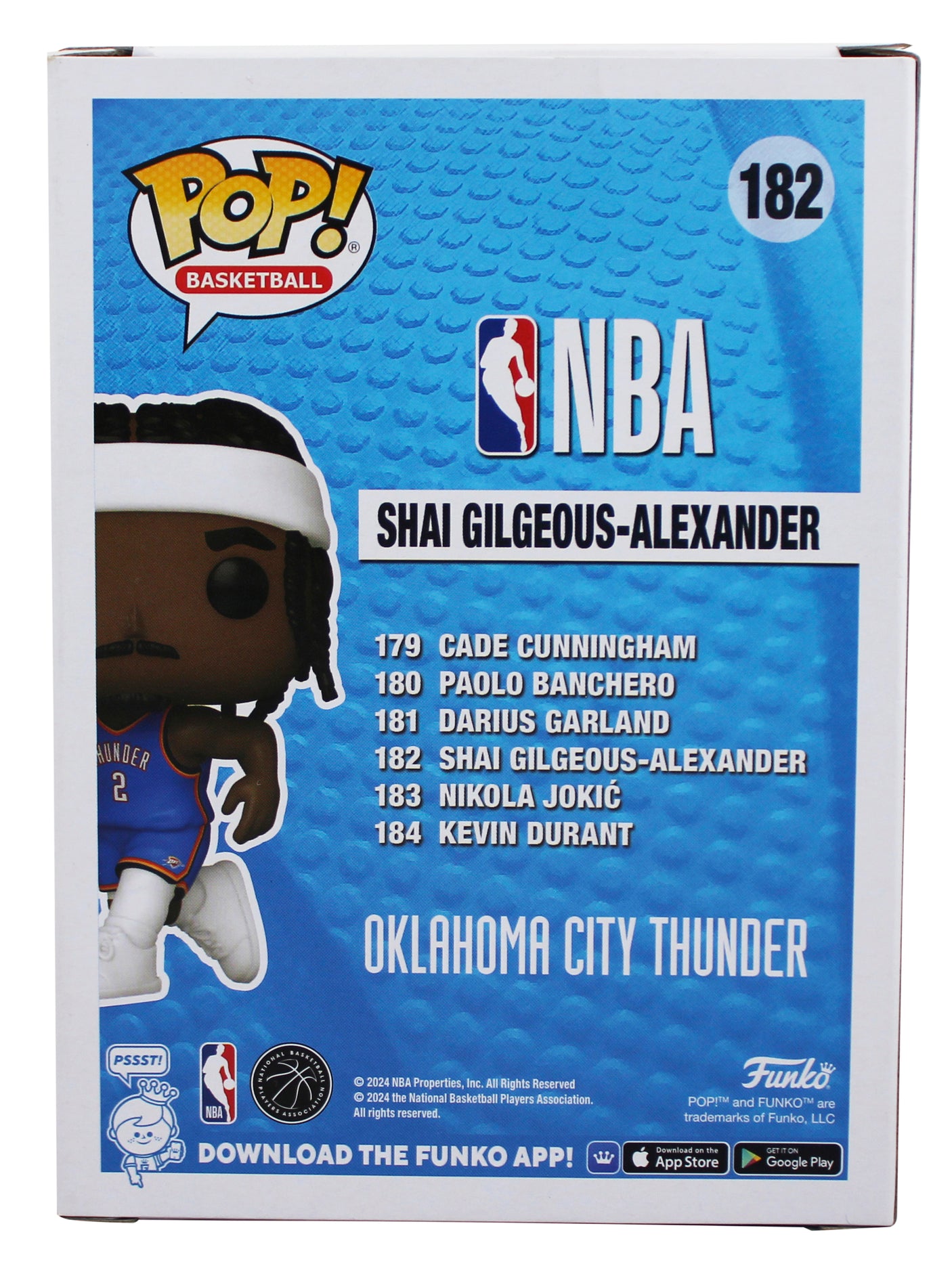 Thunder Shai Gilgeous-Alexander Signed #182 Funko Pop Vinyl Figure BAS #BV70427
