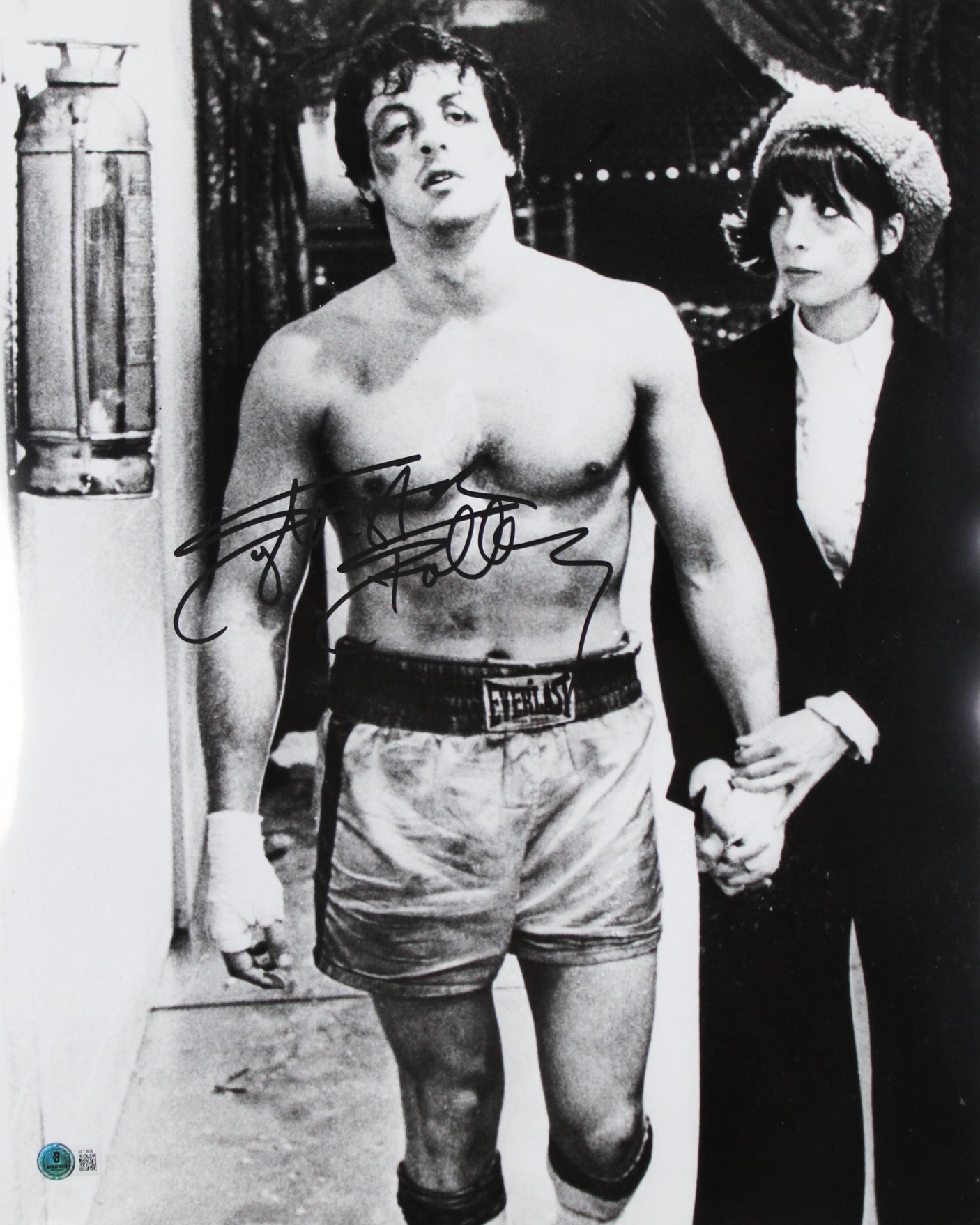 Sylvester Stallone Rocky Signed 16x20 Framed Vertical B&W Photo Auto 10! BAS