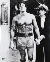 Sylvester Stallone Rocky Signed 16x20 Vertical B&W Photo Auto 10! BAS
