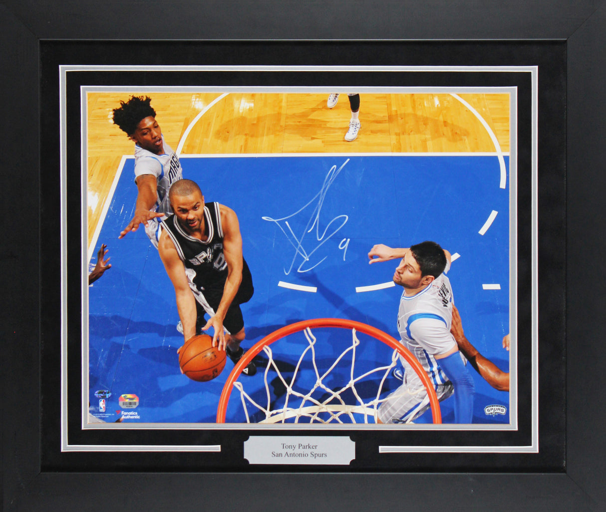 Spurs Tony Parker Authentic Signed 16x20 Framed Photo Fanatics #0536061