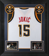 Nikola Jokic Authentic Signed White Pro Style Framed Jersey Autographed JSA 2