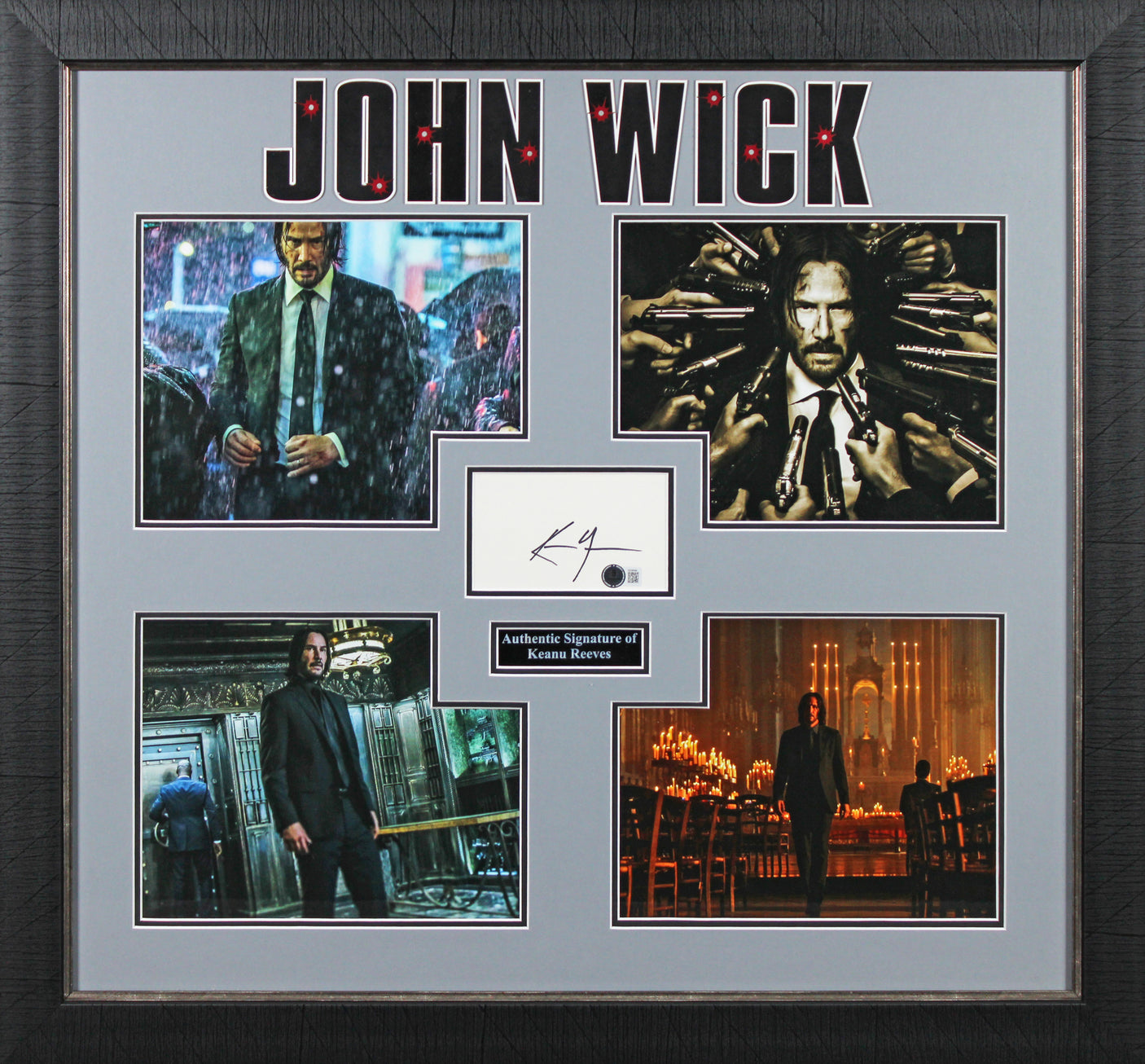 Keanu Reeves John Wick Authentic Signed Framed Display Autographed BAS