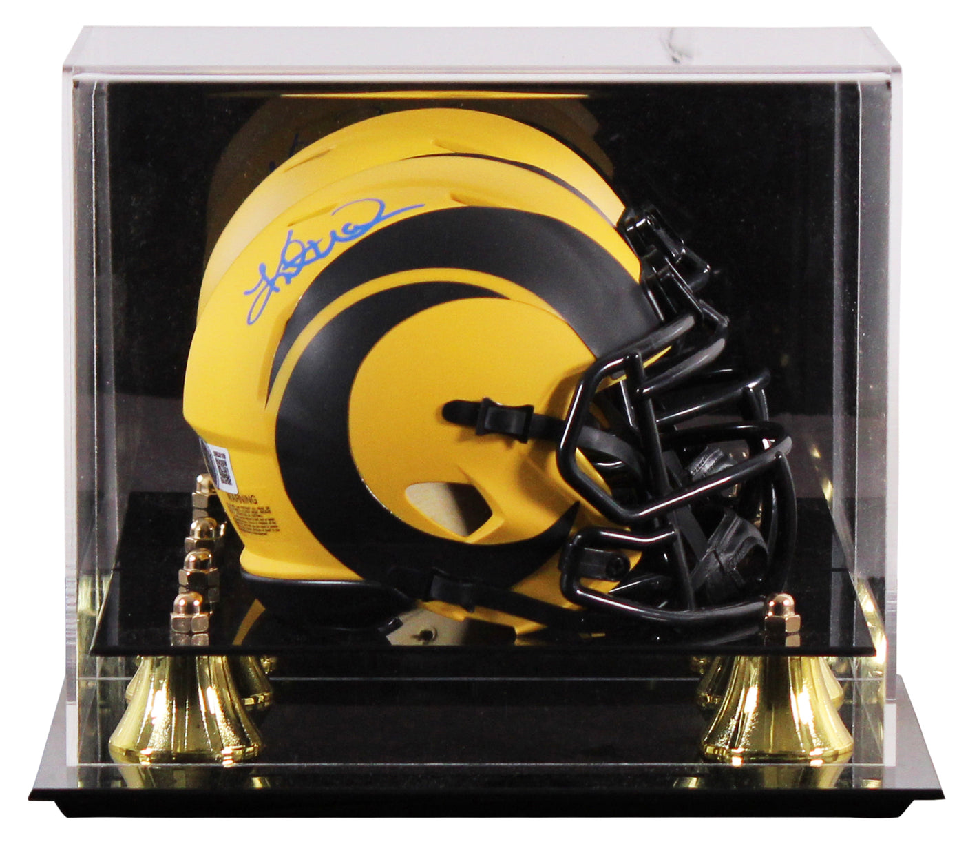 Rams Kurt Warner Authentic Signed Rave Speed Mini Helmet W/ Case BAS Witnessed