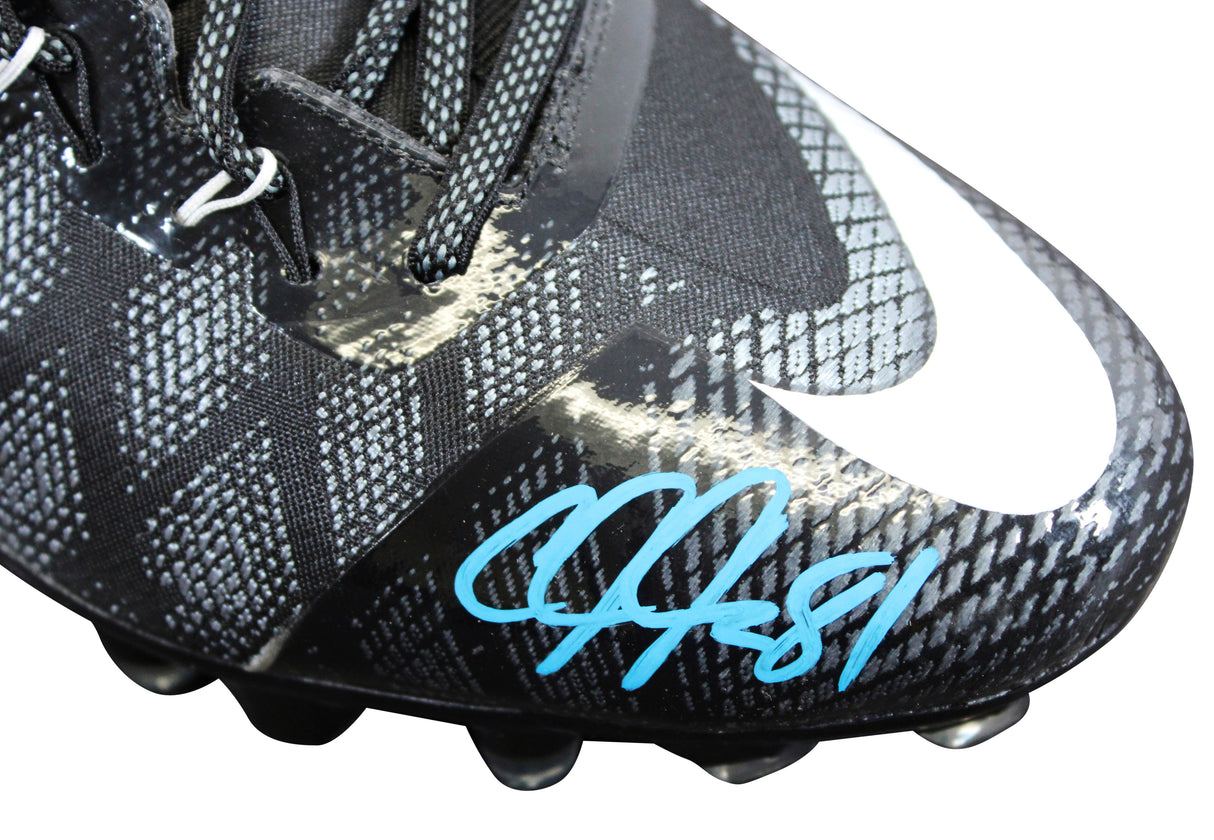 Lions Calvin Johnson Signed Signature Series Right Football Cleat W/ Case BAS W