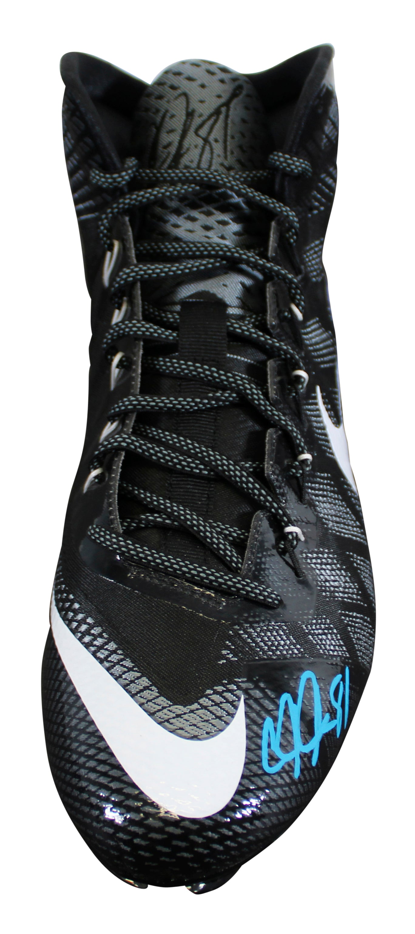 Lions Calvin Johnson Signed Signature Series Left Football Cleat BAS Witnessed