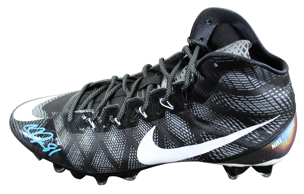 Lions Calvin Johnson Signed Signature Series Left Football Cleat W/ Case BAS Wit