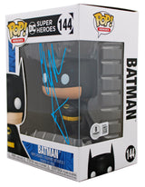 Christian Bale Batman Begins Signed DC #144 Batman Funko Pop Vinyl Figure BAS