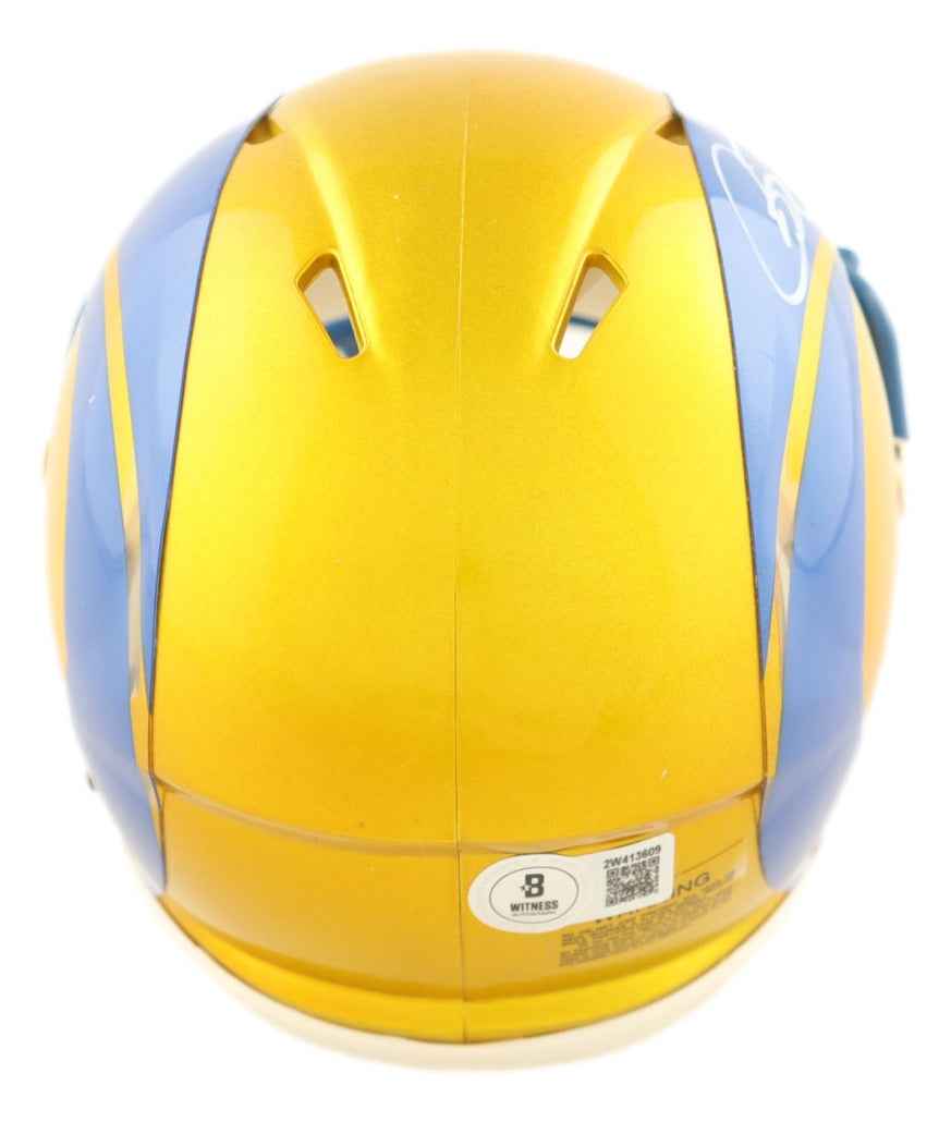 Isaac Bruce Signed Los Angeles Rams Flash Mini Speed Helmet HOF 20 BAS