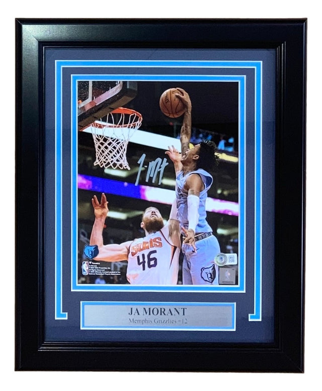 Ja Morant Signed Framed 8x10 Memphis Grizzlies vs Phoenix Suns Photo BAS - Sports Integrity