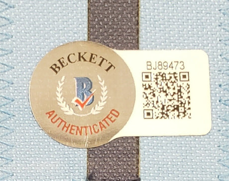 Ja Morant Memphis Signed Framed Navy Blue Basketball Jersey BAS - Sports Integrity