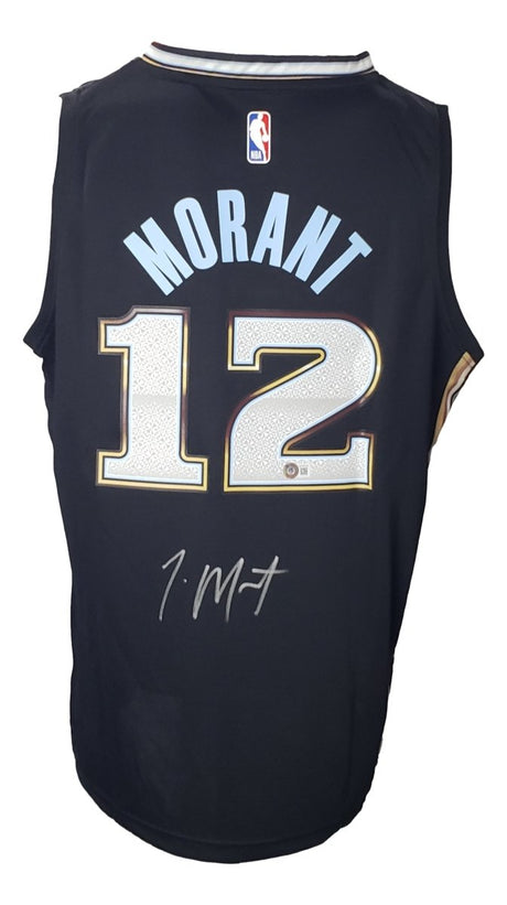 Ja Morant Signed Memphis Grizzlies Black Fanatics Basketball XL Jersey BAS - Sports Integrity