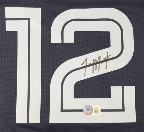 Ja Morant Signed Memphis Grizzlies Navy Blue Nike Swingman XL Jersey BAS - Sports Integrity