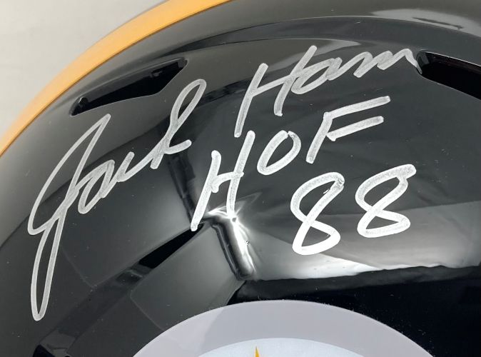 Jack Ham Signed Pittsburgh Steelers Full Size Tb Speed Replica Helmet HOF 88 BAS