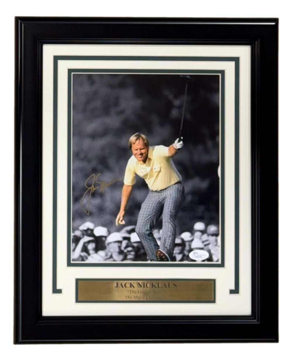 Jack Nicklaus Signed Framed 8x10 1986 Masters Spotlight Photo JSA