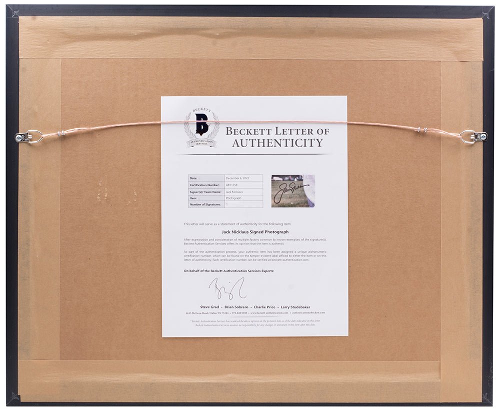 Jack Nicklaus Signed Framed 11x14 Golf Photo BAS LOA AB51358 - Sports Integrity