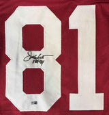 Jackie Smith St. Louis Signed Red Football Jersey HOF 94 Sports Integrity