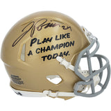 Jadarian Price Autographed Notre Dame Fighting Irish Play Like A Champion Today Speed Mini Helmet Fanatics