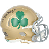 Jadarian Price Autographed Notre Dame Fighting Alternate Shamrock Logo Speed Mini Helmet Fanatics