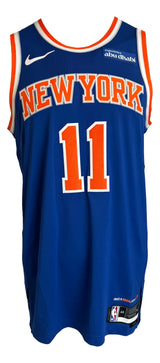 Jalen Brunson Signed New York Knicks Blue Nike Swingman Jersey Fanatics
