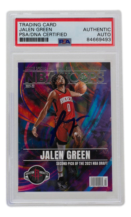 Jalen Green Signed Houston Rockets 2021 NBA Hoops Special Rookie Card #RS2 PSA/DNA - Sports Integrity