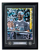 Jalen Hurts Framed 16x20 Philadelphia Eagles Super Bowl 59 Trophy Photo