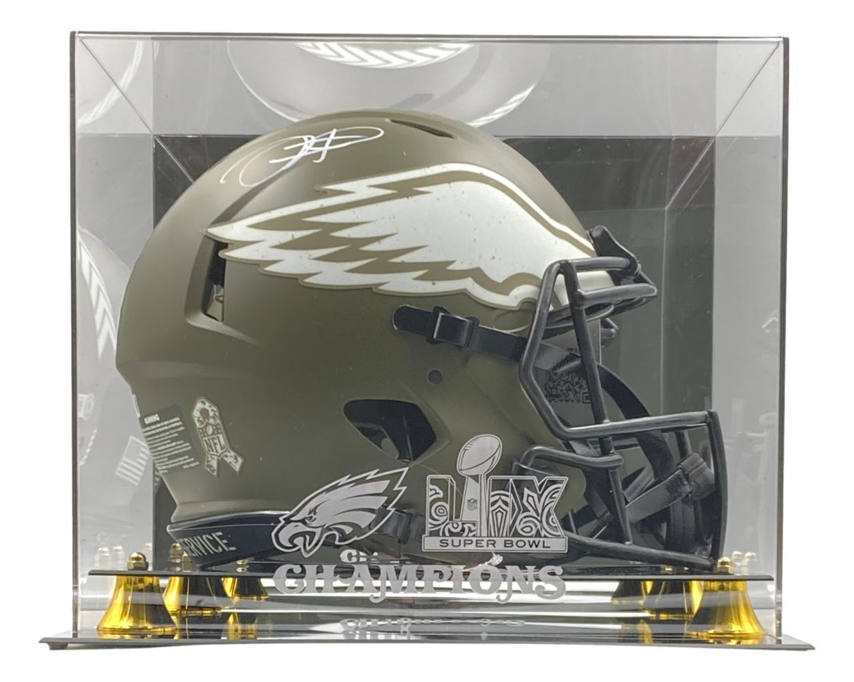 Jalen Hurts Signed Eagles FS STS Authentic Helmet BAS w/ Super Bowl 59 LIX Case