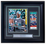Jalen Hurts Framed 8x10 Philadelphia Eagles SB59 LIX MVP Trophy Photo w/ Rep Ticket