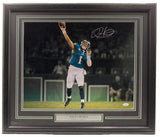 Jalen Hurts Signed Framed 16x20 Philadelphia Eagles Throw Photo 2 JSA ITP