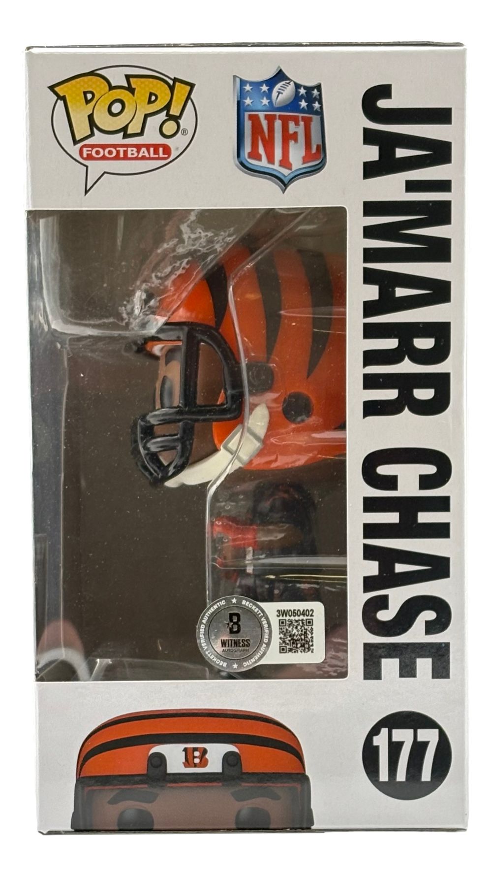 Ja'Marr Chase Signed Cincinnati Bengals Funko Pop #177 BAS