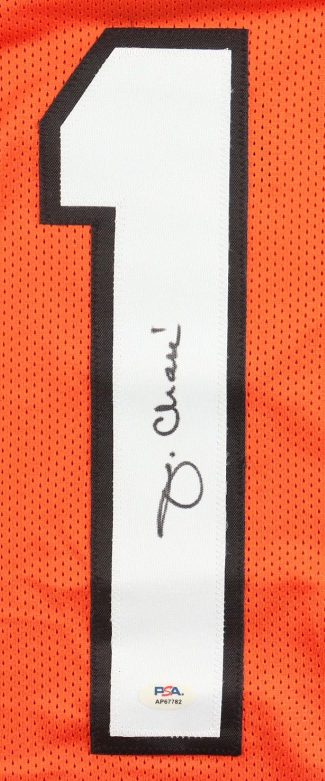 Ja'Marr Chase Cincinnati Signed Orange Pro-Cut Football Jersey PSA/DNA Hologram