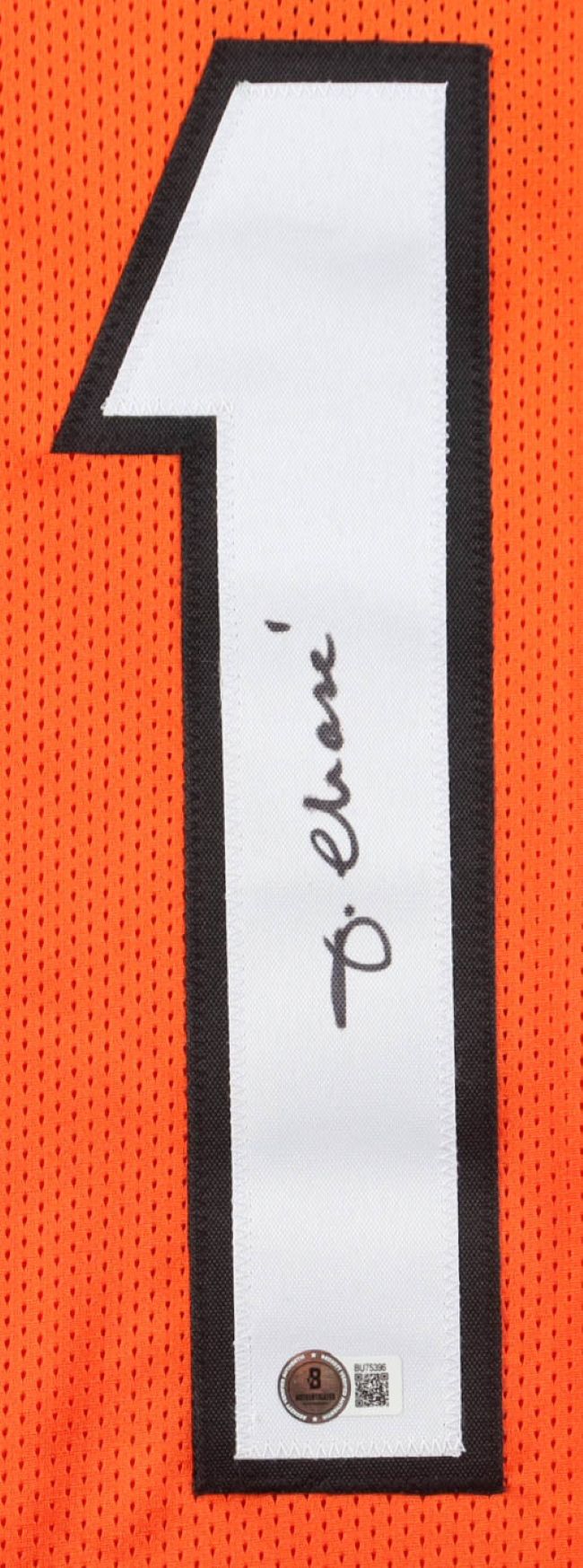 Ja'Marr Chase Cincinnati Signed Orange Pro-Cut Football Jersey BAS