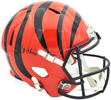 Ja'Marr Chase Signed Cincinnati Bengals Full Size Replica Helmet BAS