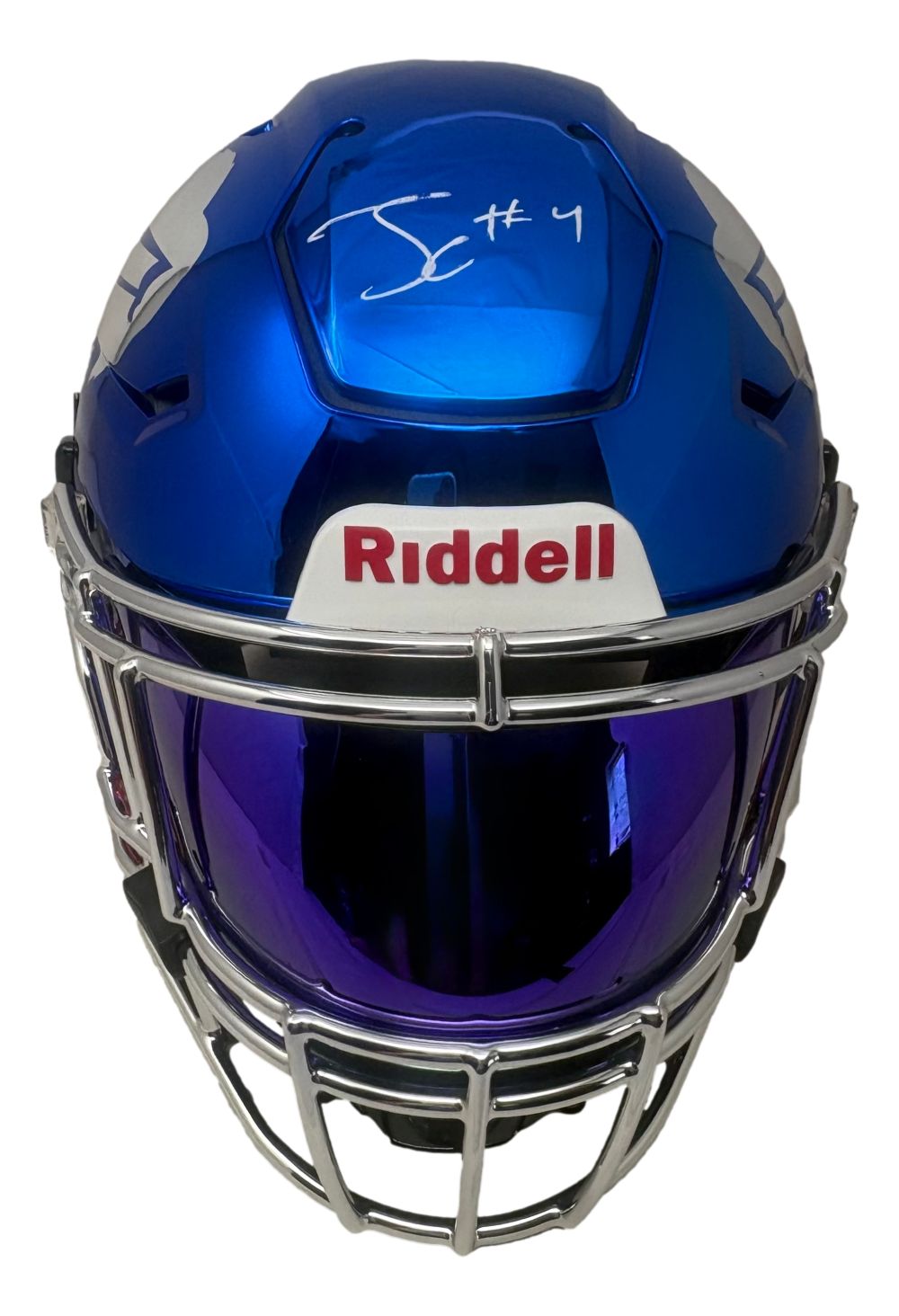 James Cook Signed Bills Full Size Chrome Authentic SpeedFlex Helmet w/ Visor BAS