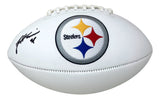 James Harrison Signed Pittsburgh Steelers Logo Football BAS ITP