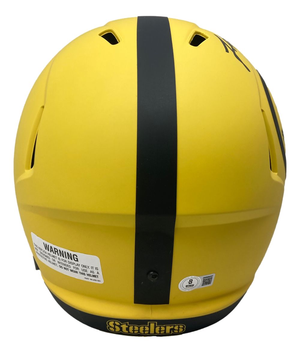 James Harrison Signed Pittsburgh Steelers FS Rave Speed Replica Helmet BAS ITP