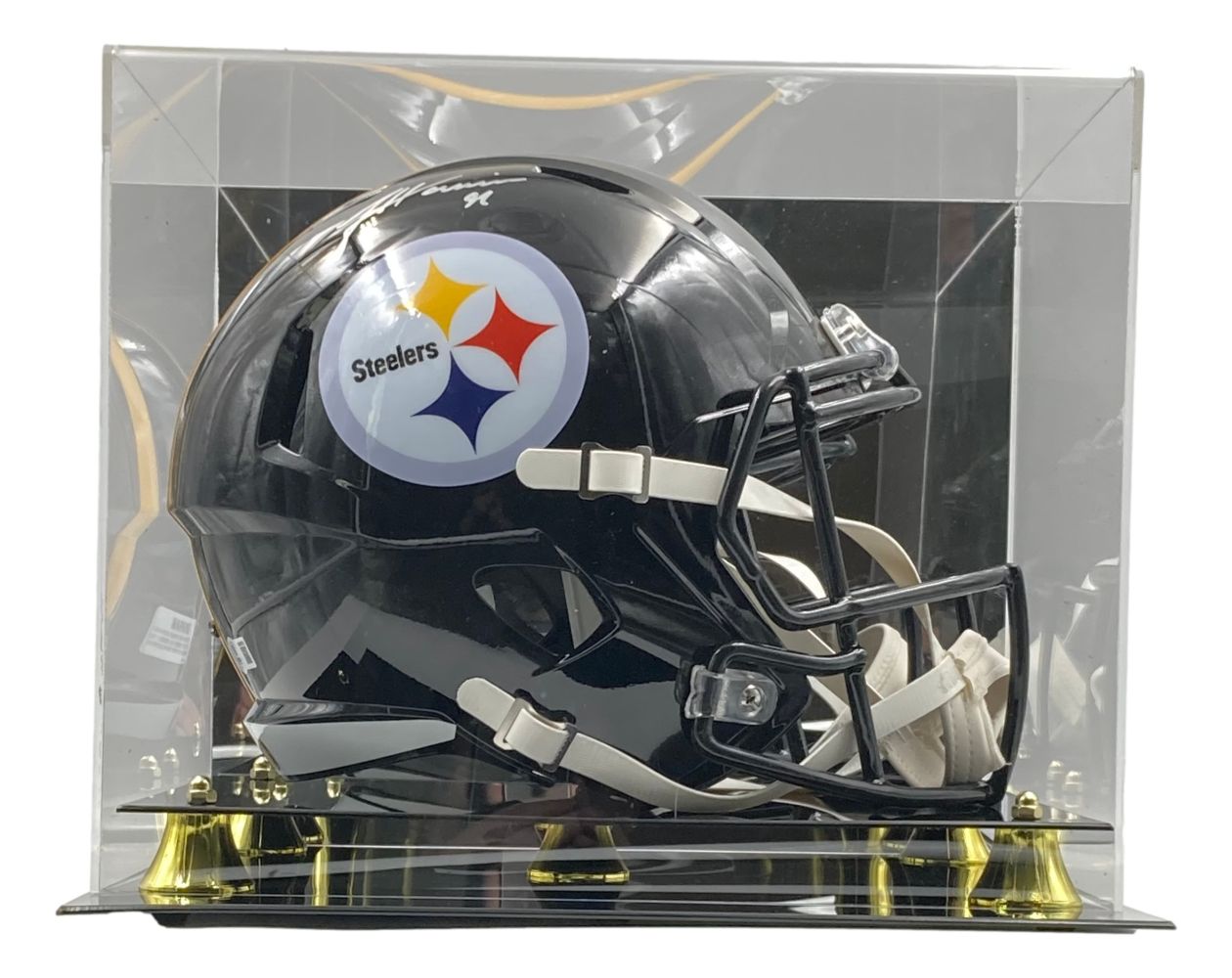 James Harrison Signed Steelers Full Size Speed Replica Helmet BAS w/ Case