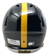 James Harrison Signed Steelers Full Size Speed Replica Helmet BAS w/ Case