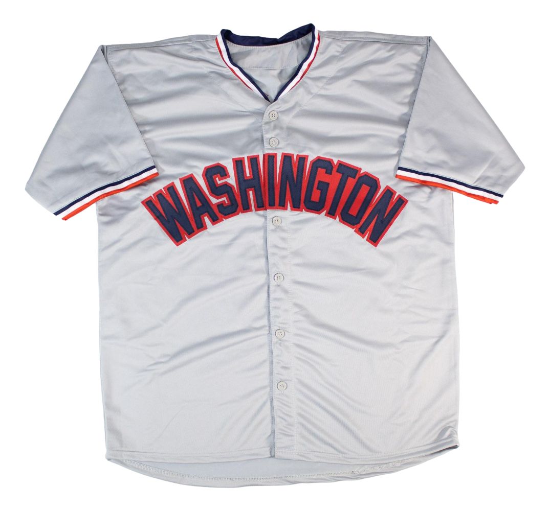 James Wood Washington Signed Gray Baseball Jersey BAS