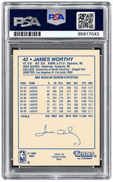 James Worthy Signed 1990 Starting Lineup #42 Trading Card PSA/DNA