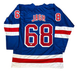 Jaromir Jagr New York Signed Blue Hockey Jersey JSA QR