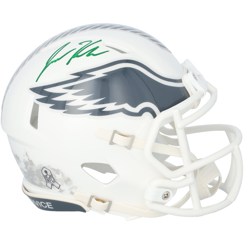 Jason Kelce Autographed Philadelphia Eagles 2024 Salute To Service Speed Mini Helmet Fanatics