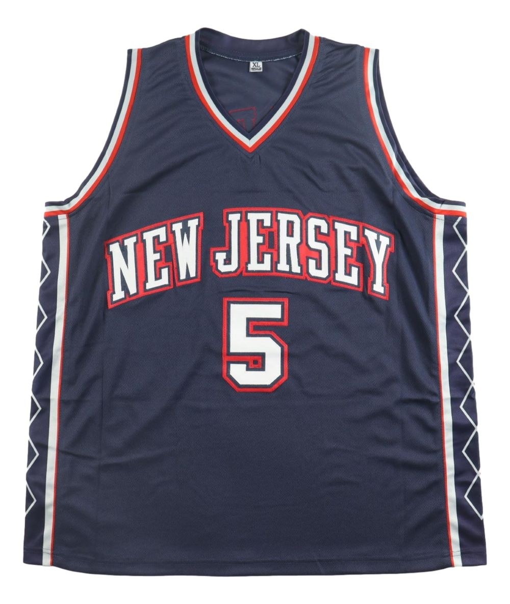 Jason Kidd New Jersey Signed Navy Basketball Jersey BAS